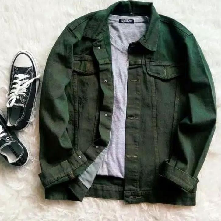 Booming CUCI GUDANG JAKET LEVI PRIA WANITA RIPPED SKINNY JEANS HIJAU ARMY STRETCH SOFT JEANS PEKAT D