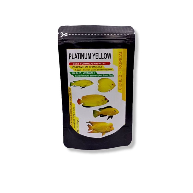 Makanan Ikan predator chana Pellet fish lover PLATINUM CICHLID TROPICAL 40GR