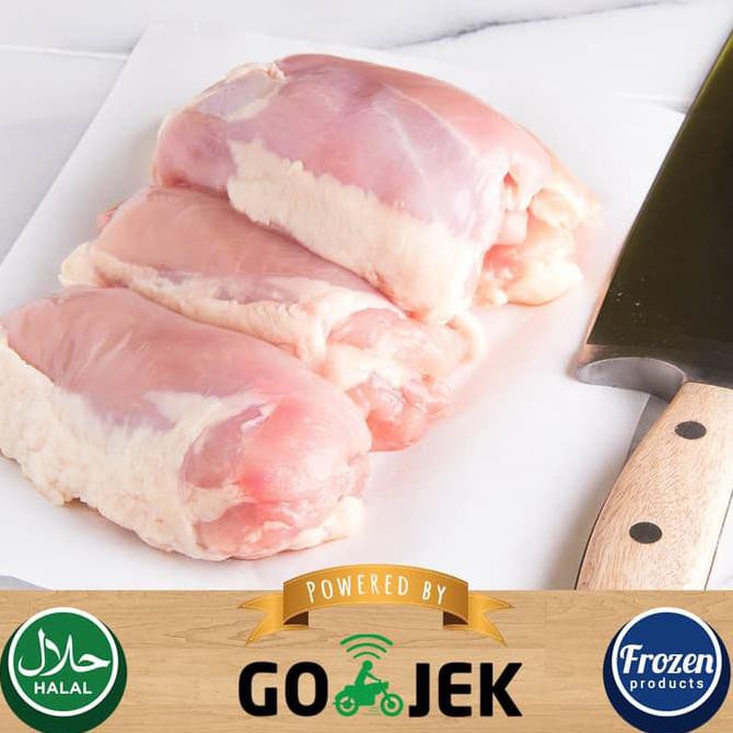 

Paha Ayam Boneless Skin On. Kondisi Fresh 100% !!