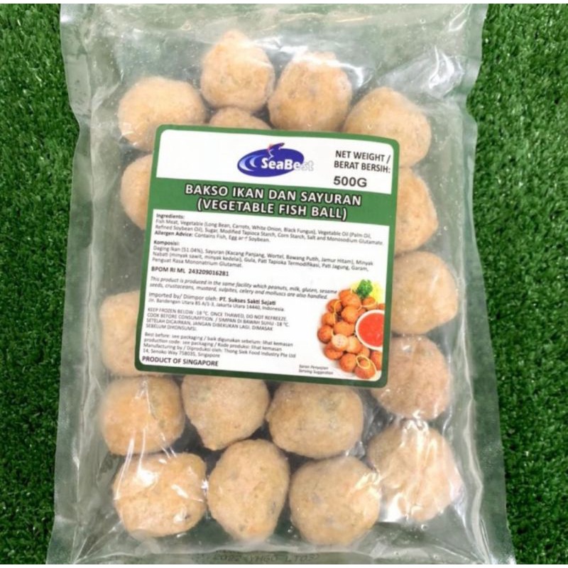 

Bakso Ikan Sayur Premium Singapore per Pack Sayuran 500Grm