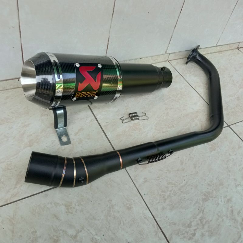 knalpot racing underbelly XSR 155 akrapovic black doff