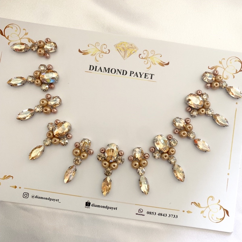 Payet Rangkai Leher simpel / aksesoris baju
