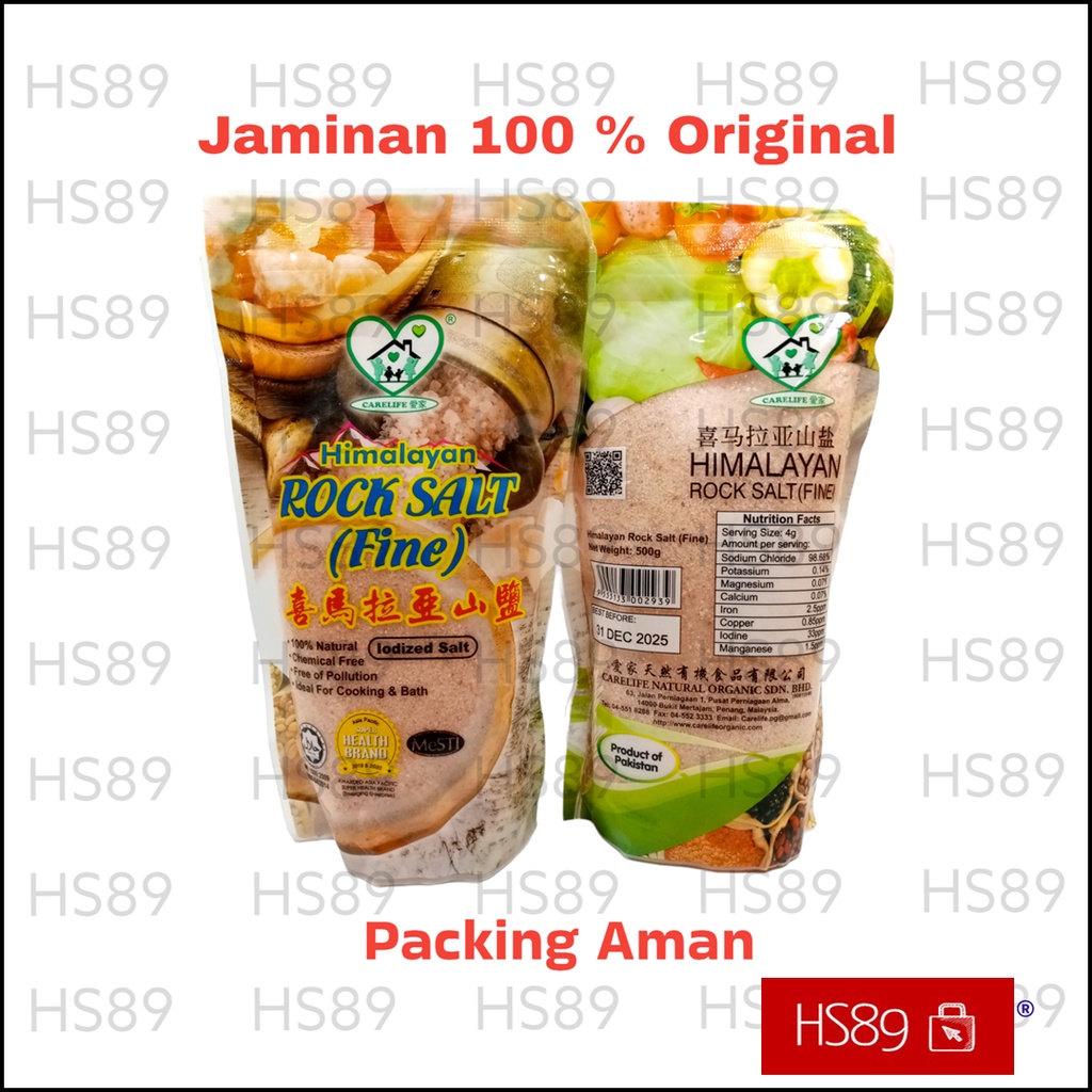 

Garam Himalaya Carelife 500gr HALAL - Himalayan Rock Salt Fine - Himalaya Salt - Garam Kesehatan