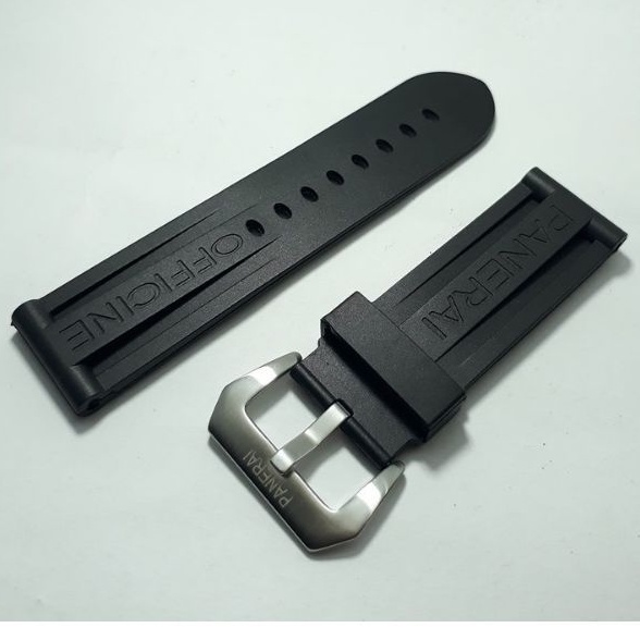 STRAP TALI JAM TANGAN PANERAI 26MM 26 MM RUBBER SILICONE TALIJAM PANERAI 26MM
