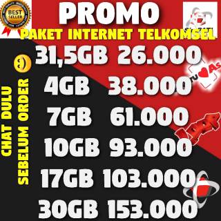 Hot Promo Paket Telkomsel 52gb 4gb 10gb 15gb Shopee Indonesia