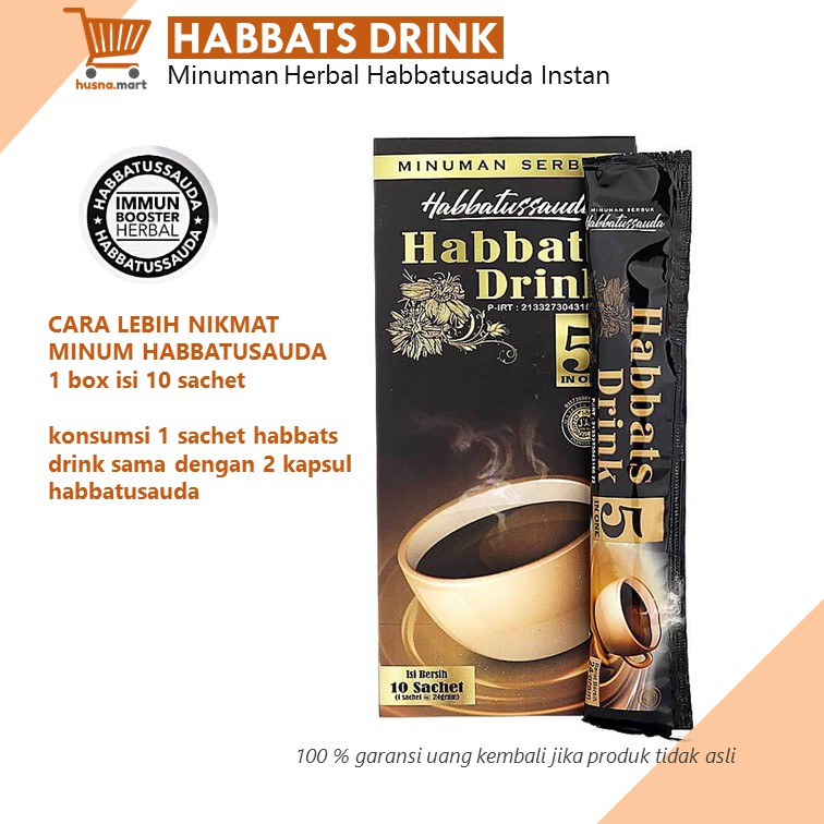 Habbats Drink 5 in 1 Minuman Serbuk Habbatussauda isi 10 sachet