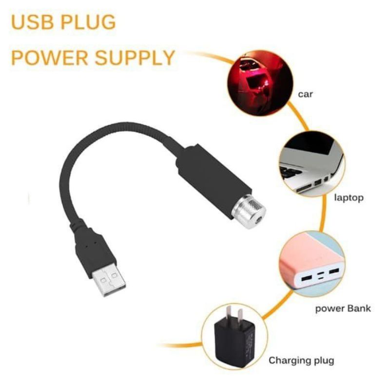 Lampu LED USB Dekorasi Mobil / Lampu Hias LED Interior mobil Model Langit Bintang Colok USB