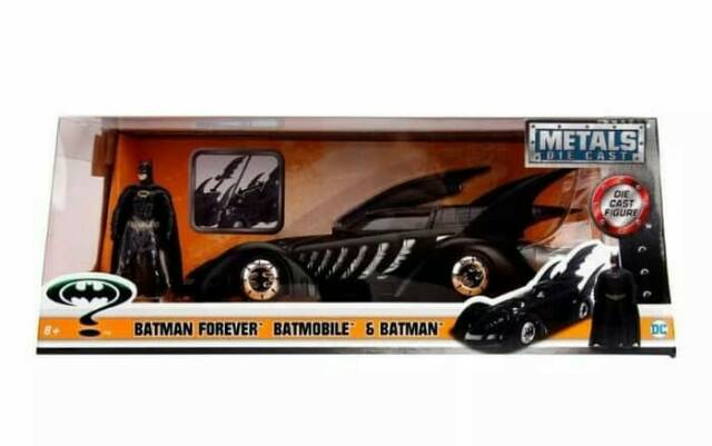 Diecast Jada Forever Batmobile &amp; Batman DC Series 1:24 Metallic Black