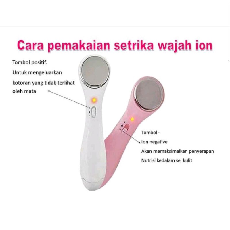 Setrika Wajah / Ion Facial Massage Electric / Alat Pemijat &amp; Pengencang Kulit Wajah