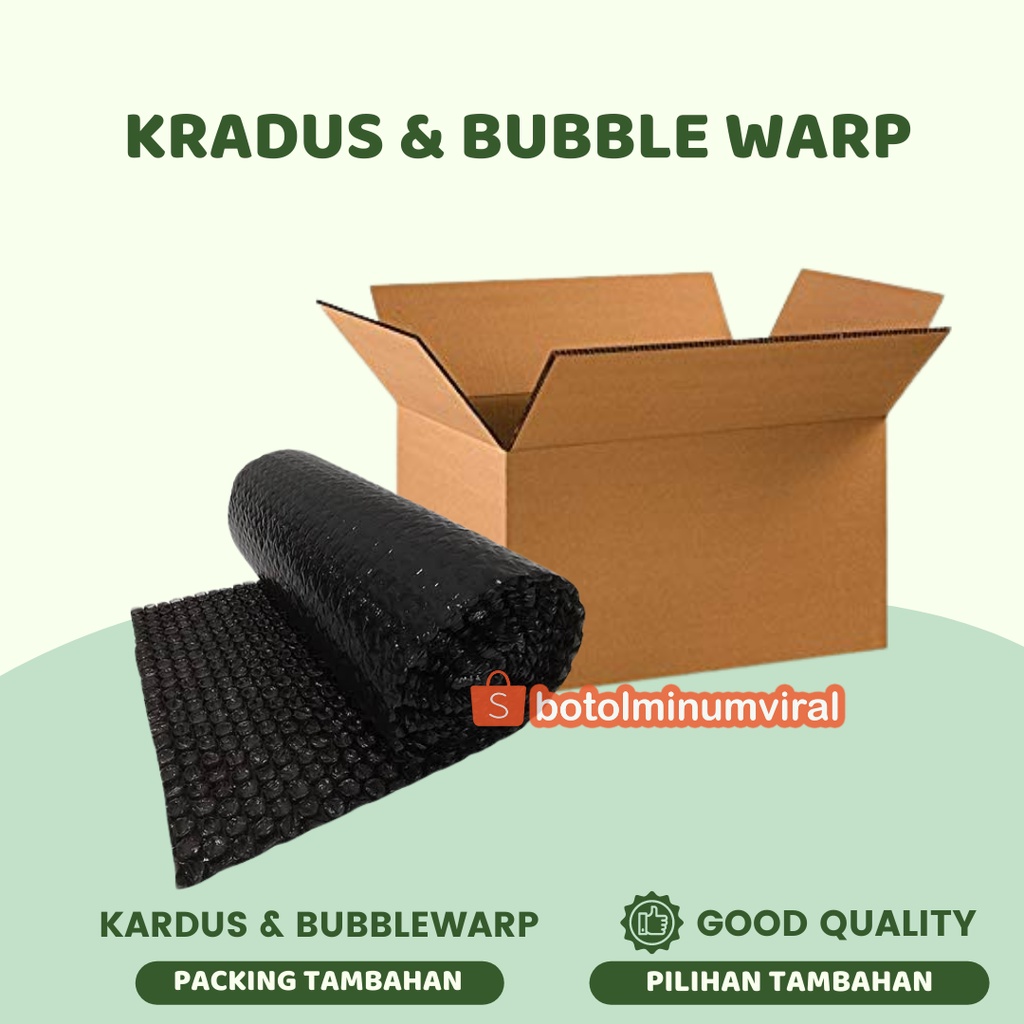 Bubble wrap kardus karton pembungkus packing tambahan extra aman