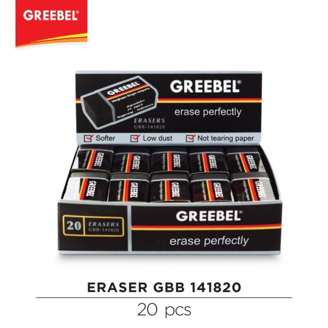 

TERMURAH GREEBEL Penghapus Hitam/Eraser Black GBB 141820 (box)/PULPEN GEL/PULPEN LUCU/PULPEN 1 PACK/PENSIL WARNA/PENSIL 2B/PENGHAPUS JOYKO/PENGHAPUS LUCU/RAUTAN PENSIL PUTAR/RAUTAN ELEKTRIK/SPIDOL WARNA/SPIDOL PERMANEN/SPIDOL WHITEBOARD/CORRECTION TAPE