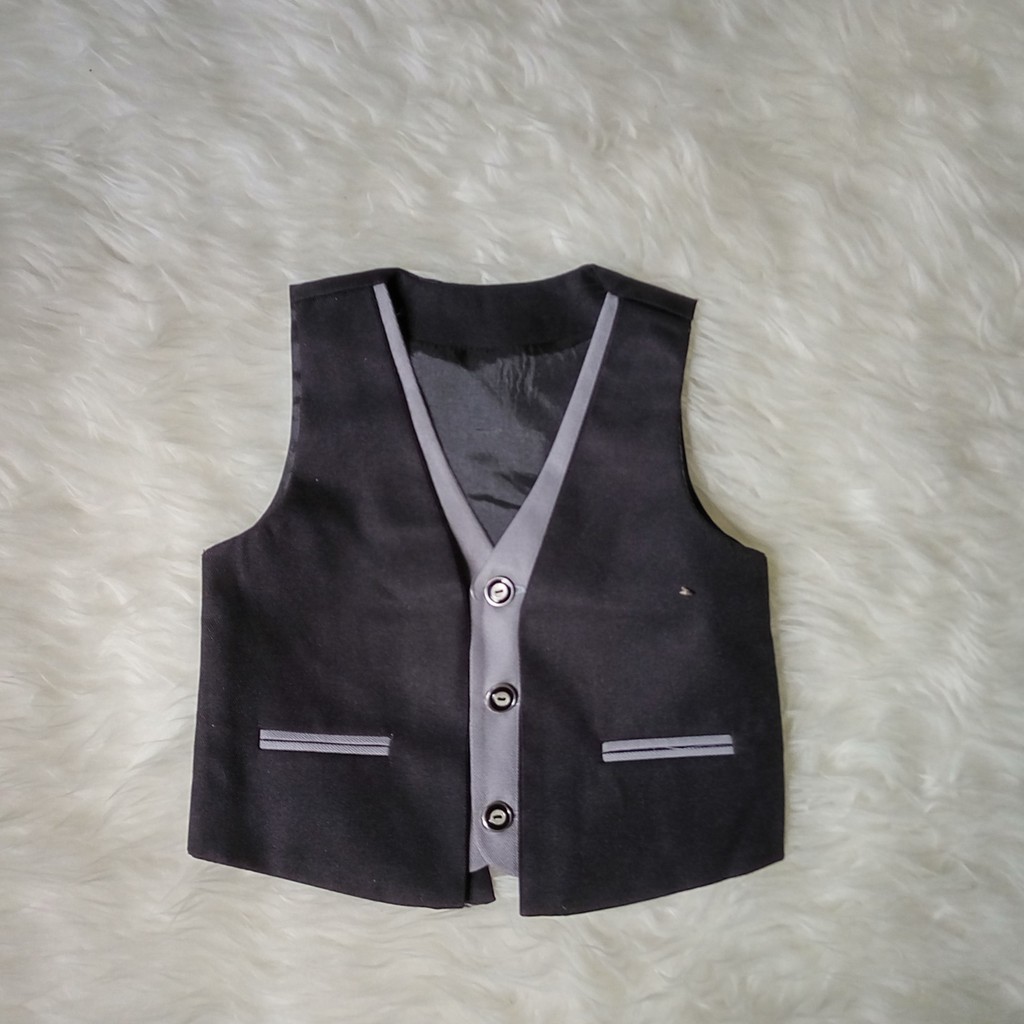 Setelan Bayi Laki Vest PREMIUM Usia 3 - 6 Bulan Vest HITAM PREMIUM - Setelan Pesta Bayi Cowok Vest Keren Set Lengkap Pesta Anak