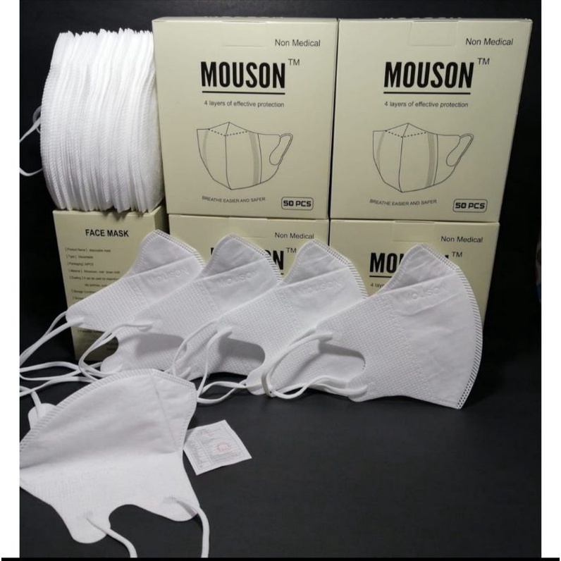 MOUSON Duckbill 4ply (50pcs) warna putih