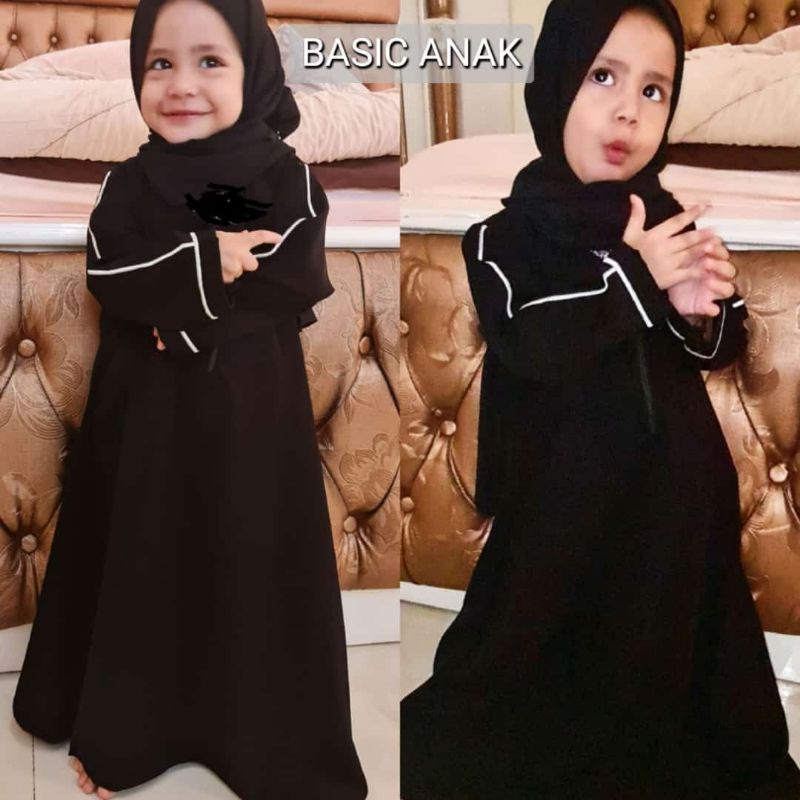 Gallery Exclusive Abaya Hitam Gamis Anak 2 tahun dan 3 tahun