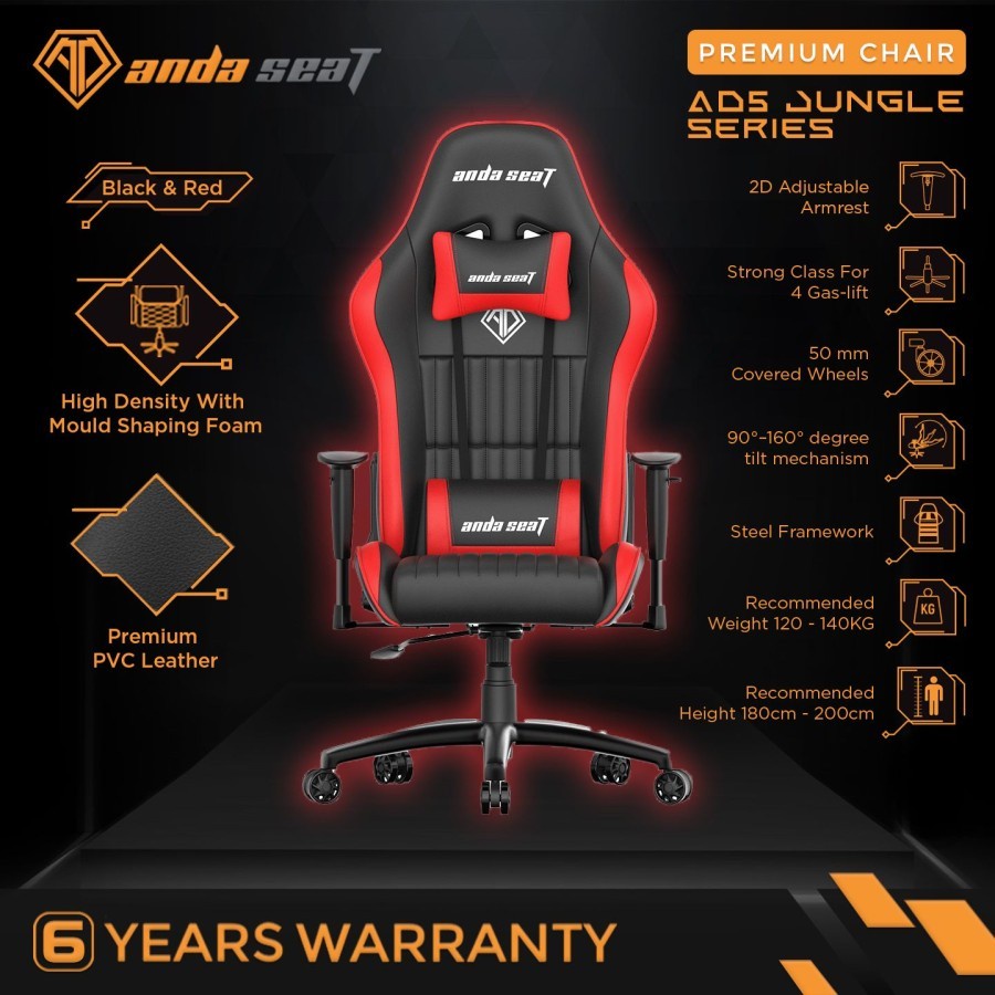 ANDASEAT Jungle Series Premium Kursi - Chair Gaming