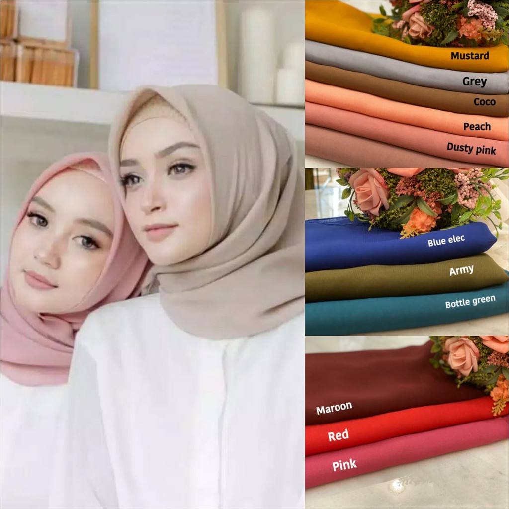 aneka pakaian jakarta - BELLA SQUARE HIJAB KERUDUNG JILBAB SEGI EMPAT 4 - konveksi murah