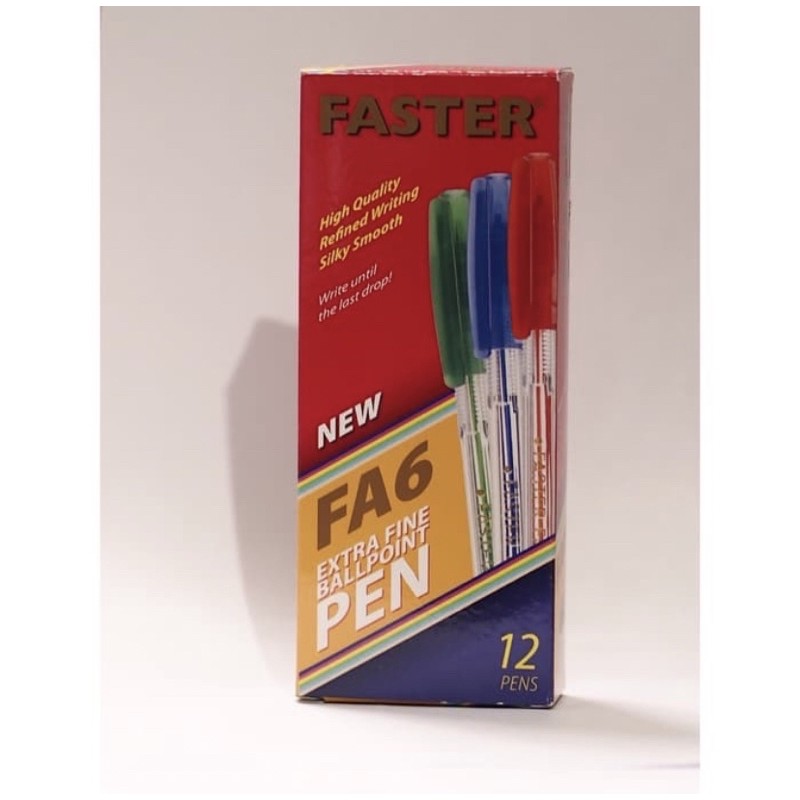 

Pulpen Faster Tinta Hitam 1 Box isi 12 pcs