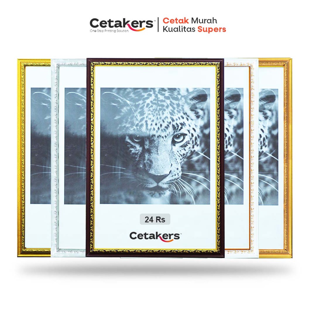 CETAKERS FRAME BINGKAI FOTO 24RS (60X90CM) MINIMALIS UKIR KACA HIASAN DINDING DEKORASI PIGURA