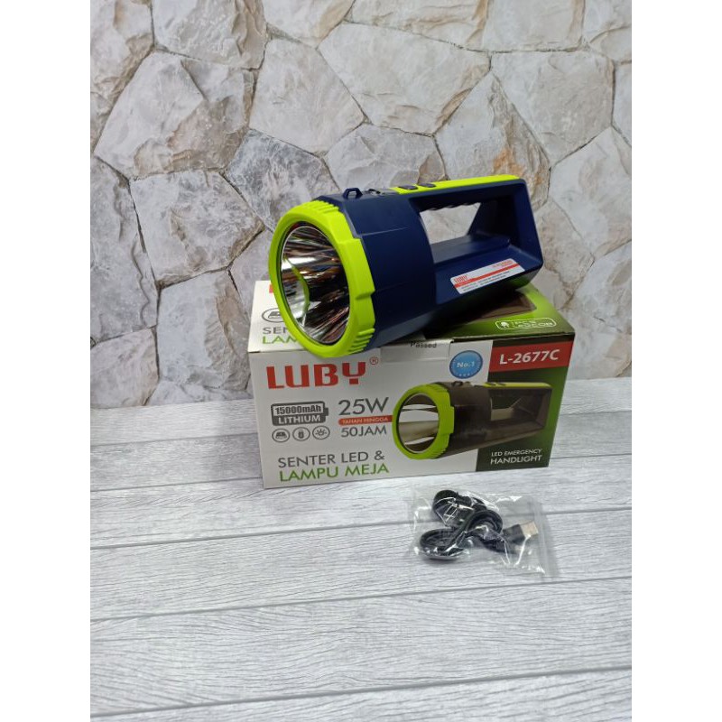 SENTER JUMBO LUBY L277C 25wat senter LED lampu meja