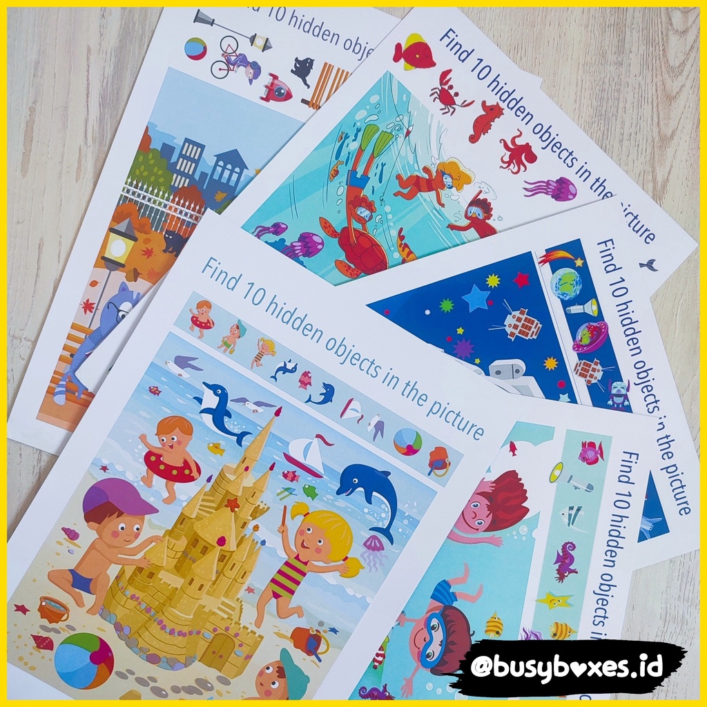 [busyboxes.id] Mainan Edukasi Wipe And Clean mencari obyek montessori i spy seri  holiday