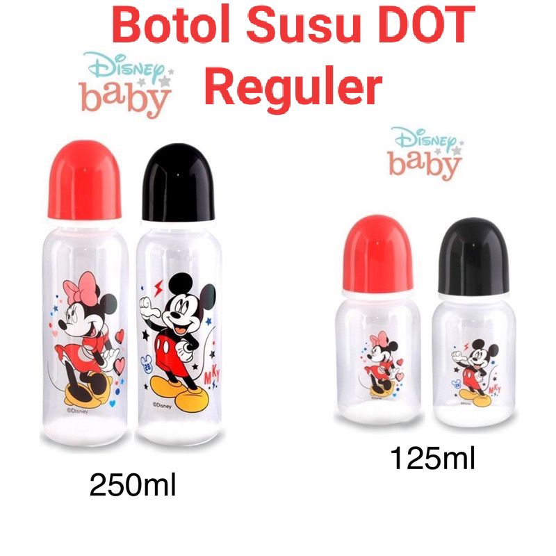 Botol Susu Disney DOT Reguler BPA Free 250 Ml/125 Ml DMM 1022/DMM 1012