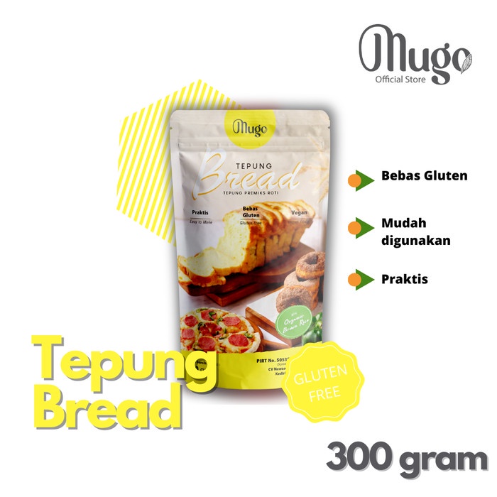 

PROMO [COD] Mugo Tepung Bread Gluten Free 300gr Cocok untuk (Bread, Pizza, Donut)