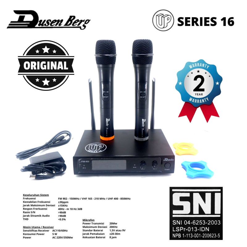 Microphone Wireless DUSENBERG 16 Series 2 Handheld SNI Original