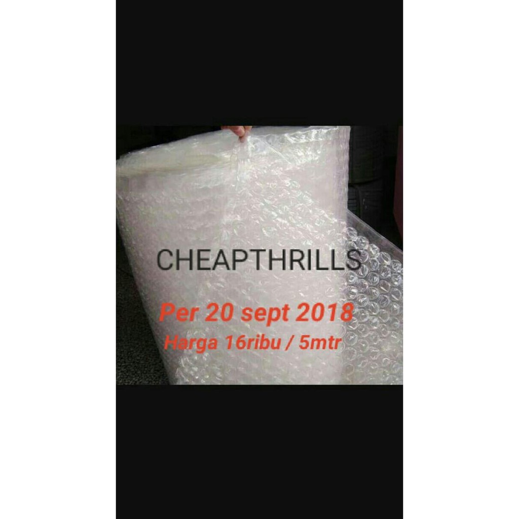 

BIG SALE TERMURAH!!! PLASTIK BUBBLE WRAP 500CM X 125CM (5 METER) TERLENGKAP