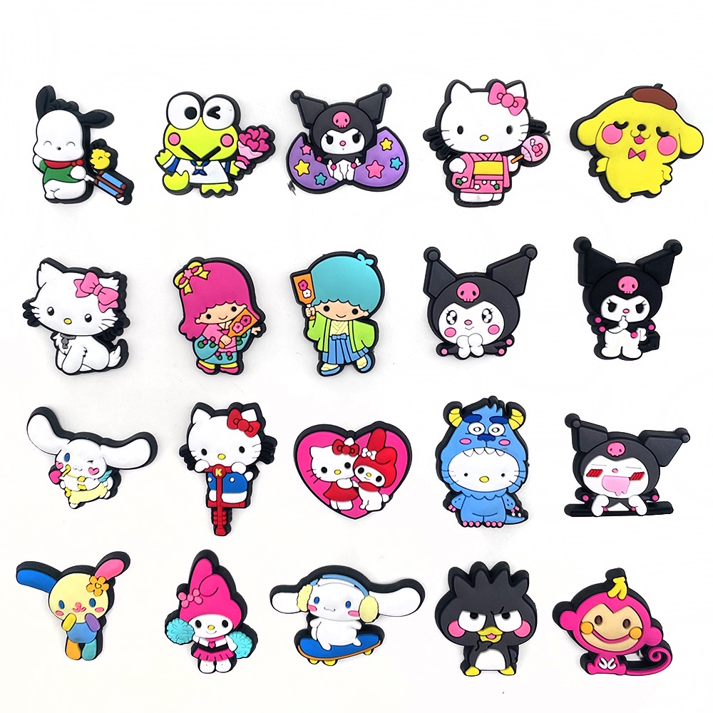Charms Dekorasi Sepatu Bentuk Kartun Hewan Sanrio Croc Gaya Jepang Charms