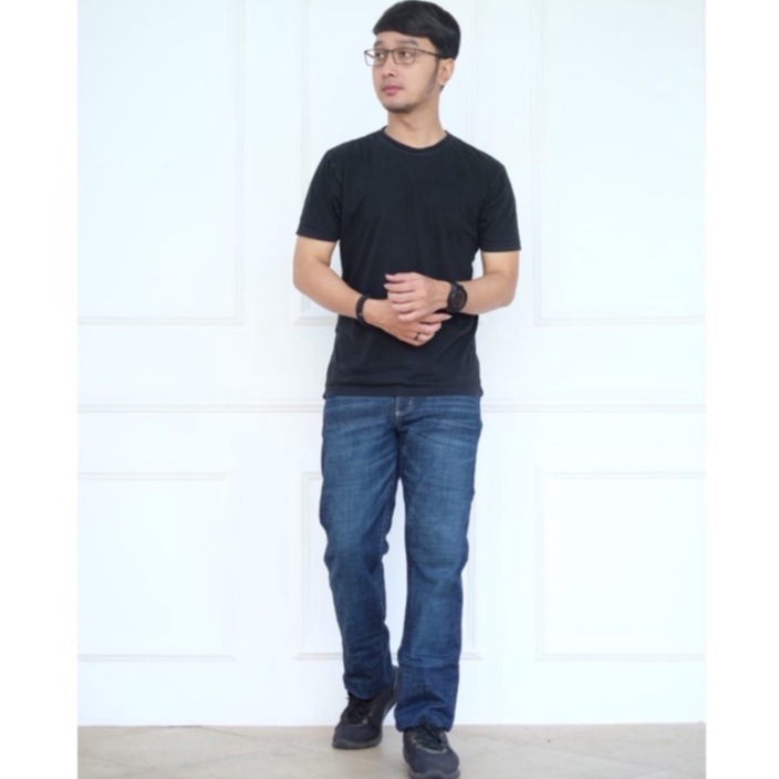 Celana Panjang Jeans Pria Warna Darkblue