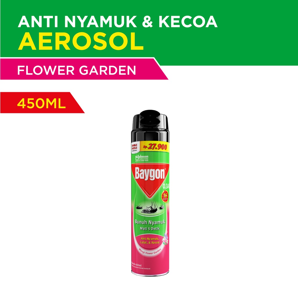 Premium (Mount) Baygon Aerosol Flower Garden 450 ml