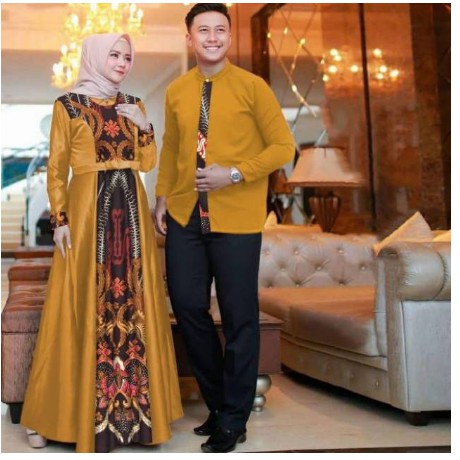 Baju Couple CP MALIKA KEKINIAN / BAJU GAMIS WANITA / BAJU COUPLE GAMIS