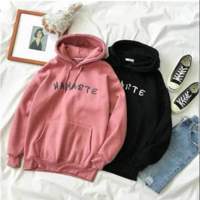 sweater hoodie wanita shopee