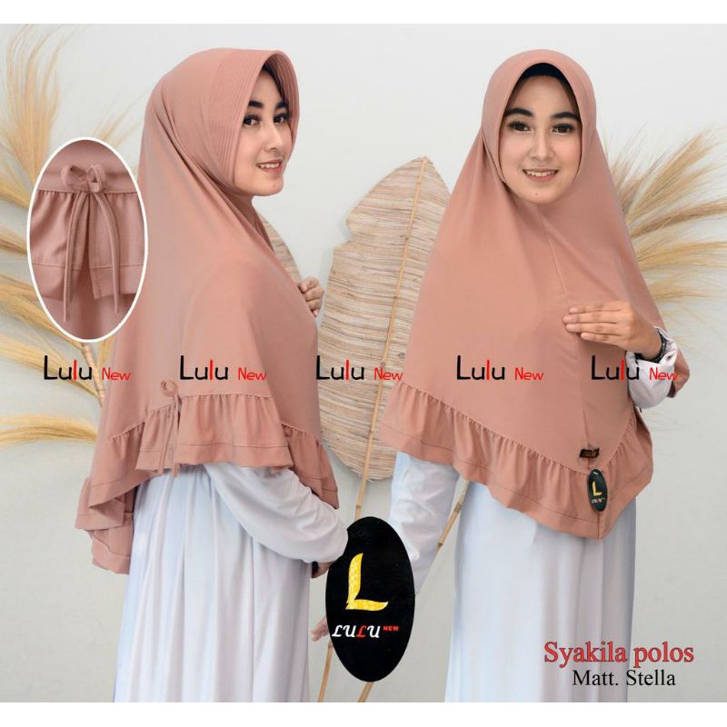 Hijab Instan SYAKILA Rempel Polos Ori By LULU HIJAB