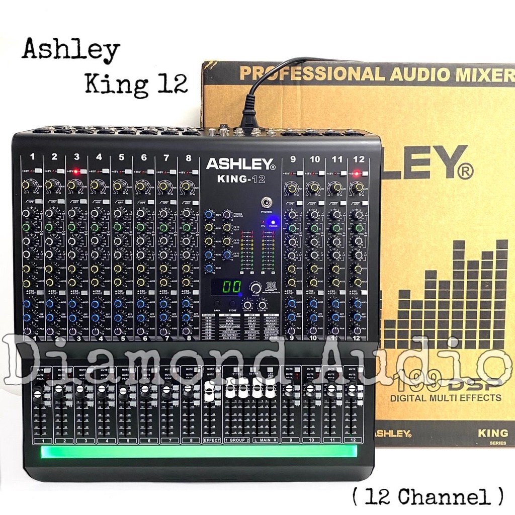 Mixer Audio Ashley King12 Effect 199Dsp Original Mixing 12 Channel King 12 ( BISA COD )