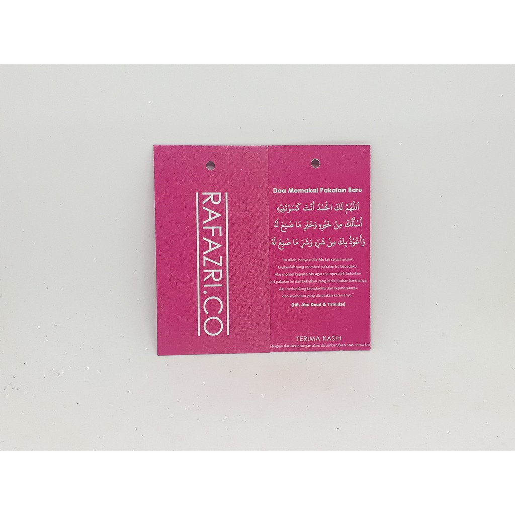

Hang tang 2 sisi bolak balik Label Murah Paket 1000pcs FREE Desain