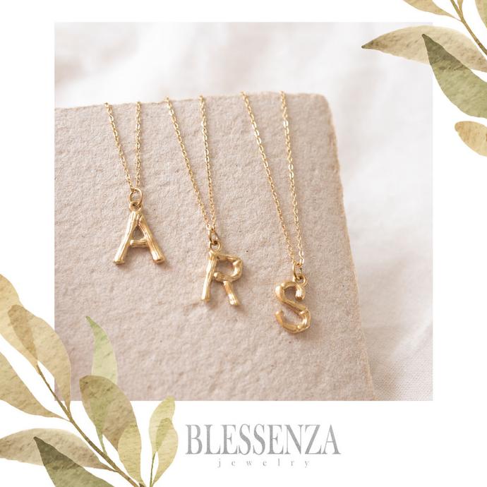 KALUNG EMAS INISIAL HURUF ABJAD A-Z FASHION NECKLACE AKSESORIS WANITA