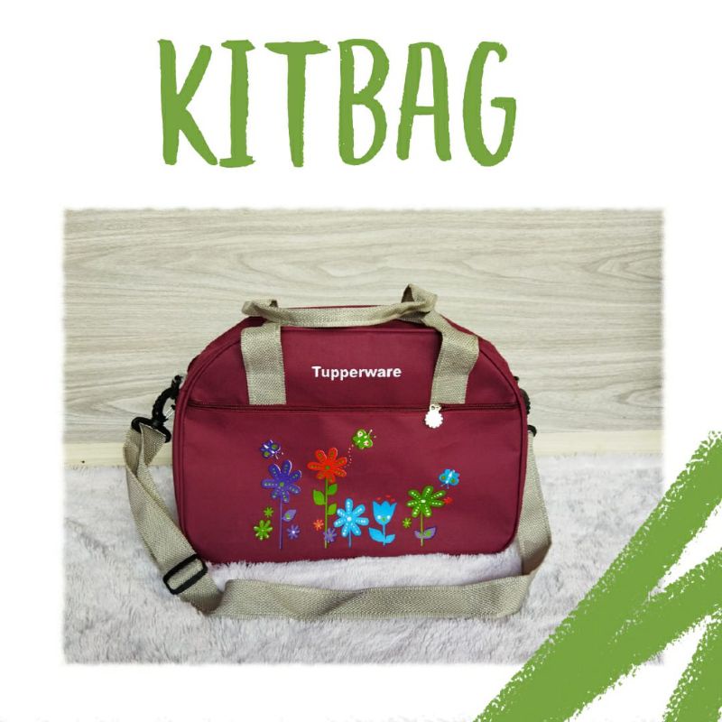 Kitbag Tas Piknik mini flowers ( Zipper Bunga Es ) / tas bekal tupperware