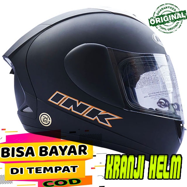 Helm Full Face / Helm Ink CL Max Solid Black Doft Original SNI