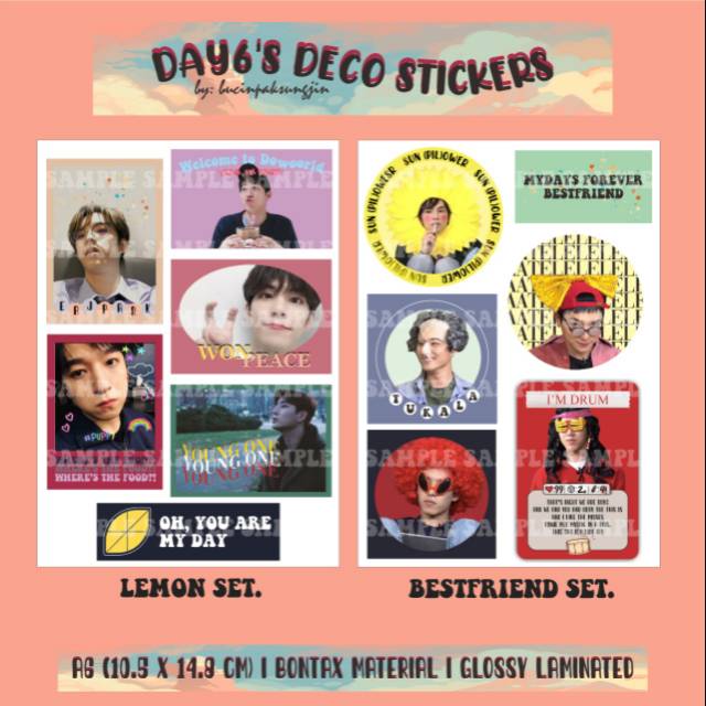 

[COD] [SIAP KIRIM] DAY6 DECO STICKER MURAH
