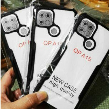 0RI Casing cover case kondom Oppo A15 Fuze Anti Shock Hard Case hitam PA