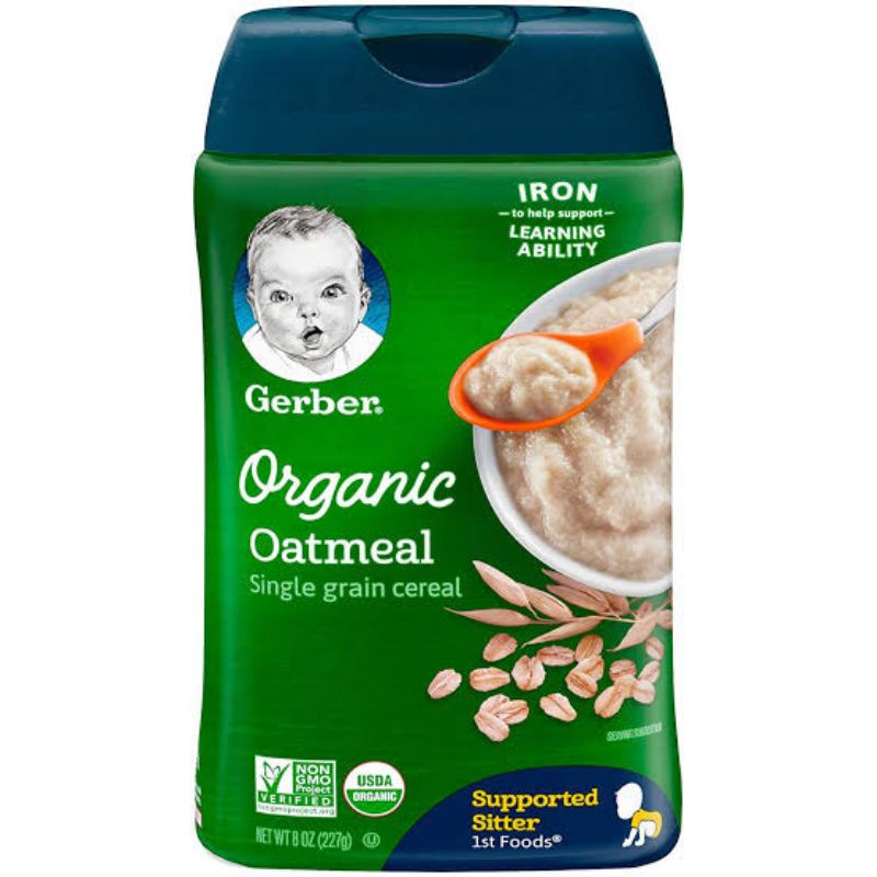 

GERBER ORGANIC OATMEAL SINGLE GRAIN CEREAL 227GR