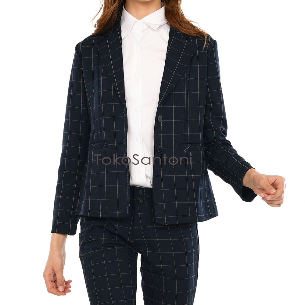 Blazer Kotak Kotak Wanita Premium Blezer Wanita Blezzer Wanita Kotak2