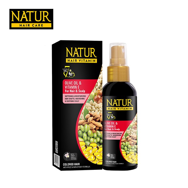 Natur Hair Vitamin Olive Oil - Vitamin Rambut Kering dan Rusak  80 ML