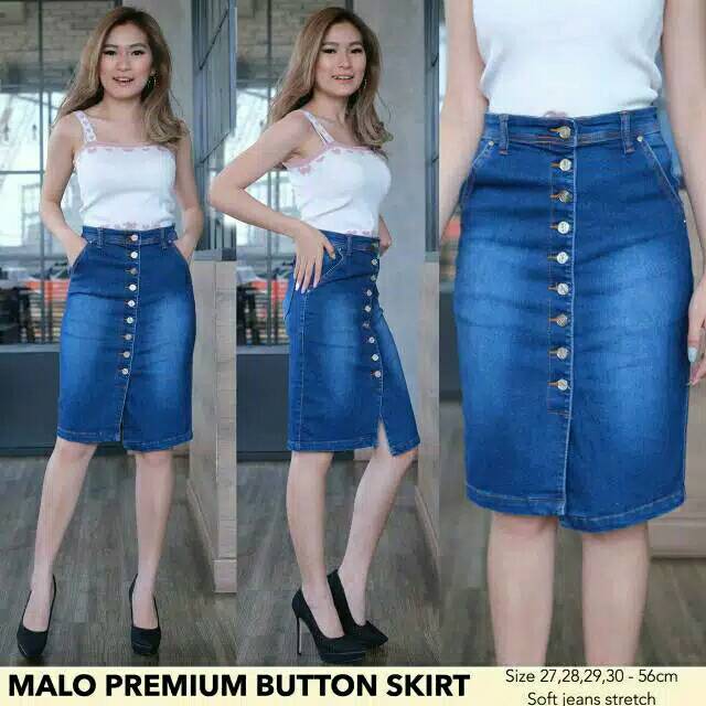 Rok jeans pendek / rok denim /mini skirt