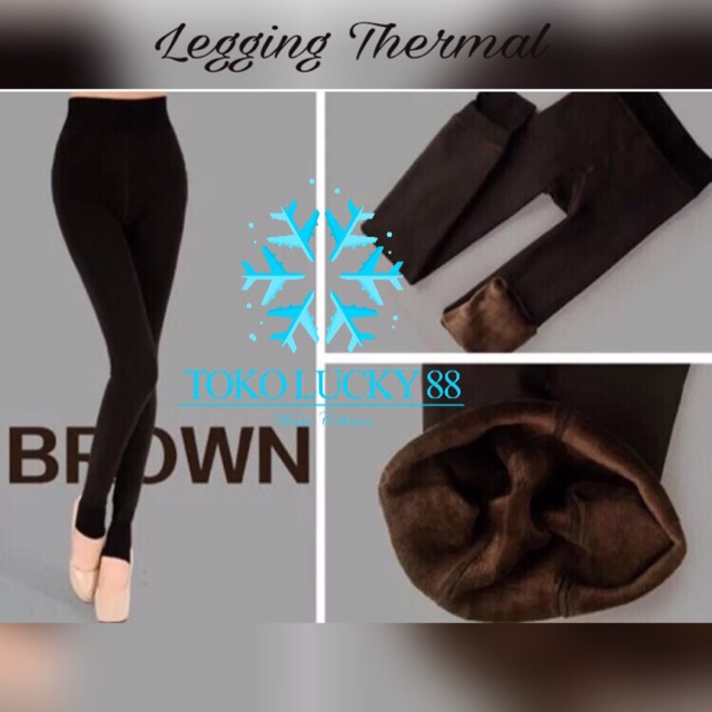 IMPORT MOLLAD Legging Thermal Celana Lapis Bulu Winter Musim Dingin