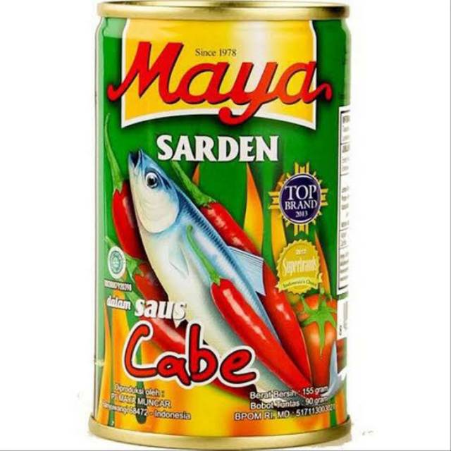 

TERMURAH Maya Sarden Saus Cabe 425 gr - Sarden Murah - Sembako Murah