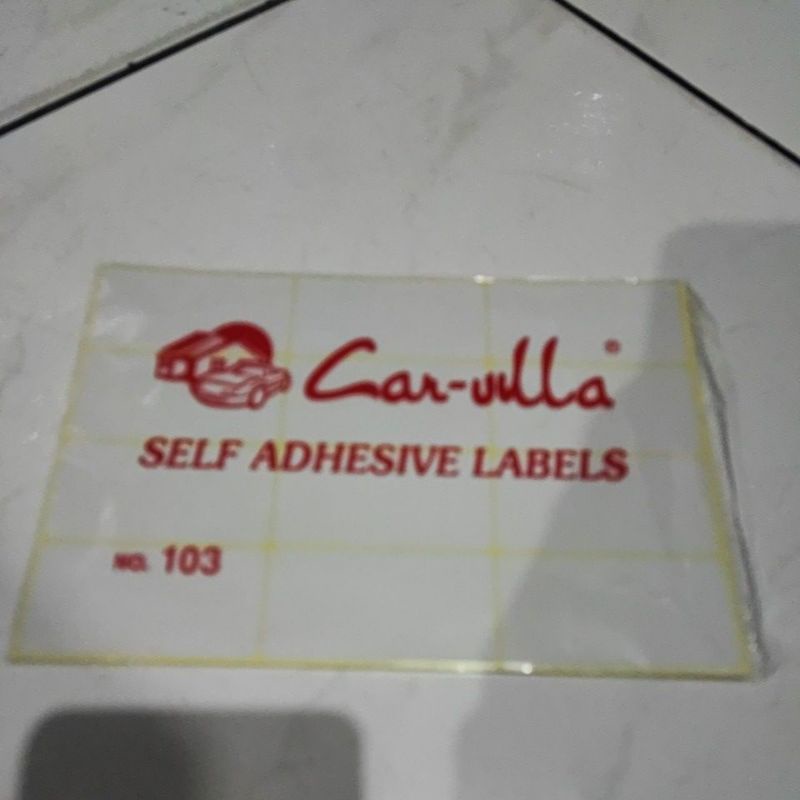 stiker label nama Polos