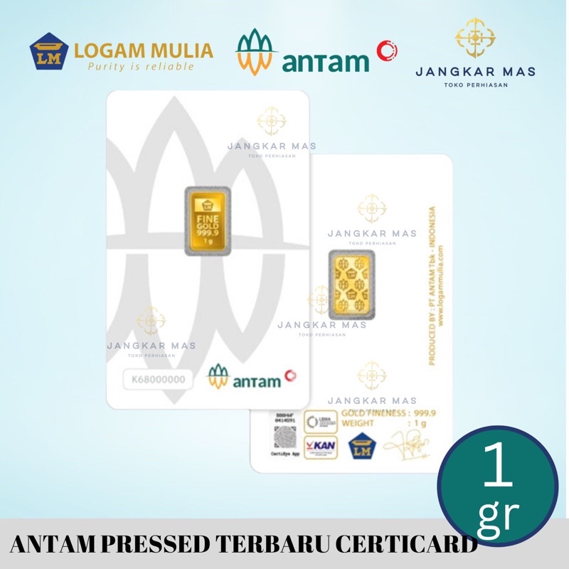 Antam Logam Mulia 1 Gram Certicard Terbaru 1 Gr LM