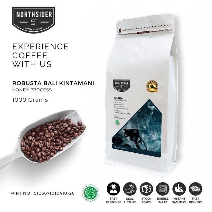 

BIJI KOPI ROBUSTA BALI KINTAMANI HONEY-NORTHSIDER COFFEE 1KG